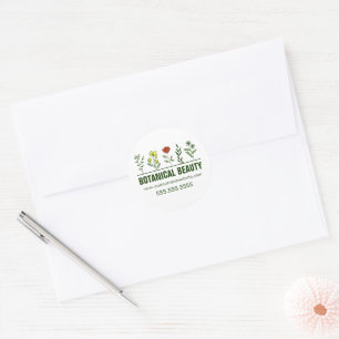 Sticker Rond Magnifique Salon de Fleurs Entreprise de Spa Botan