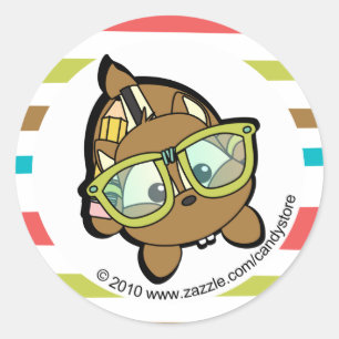 Sticker Rond Magnifique Smarty Chipmunk
