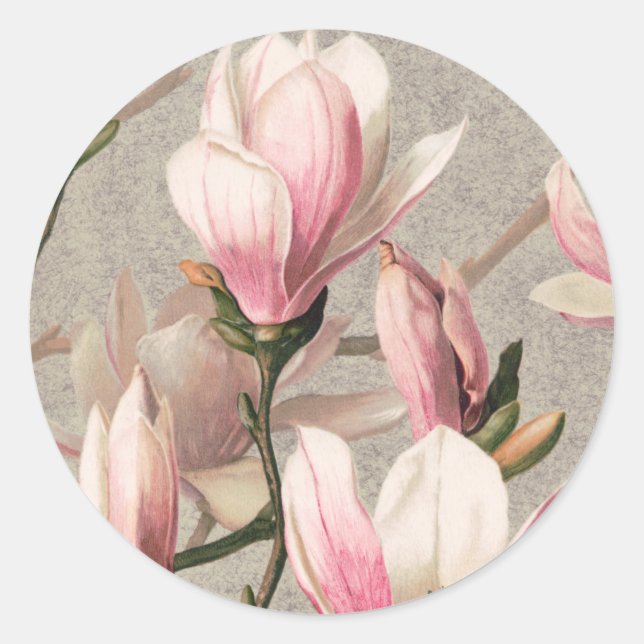 Sticker Rond Magnolia - L. Prang & Co (Devant)