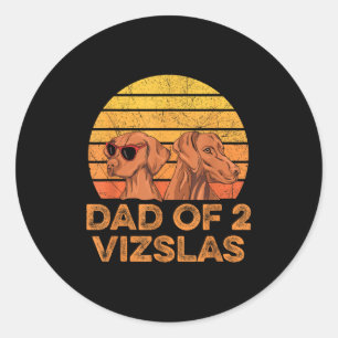 Sticker Rond Magyar Vizsla Citation Pour Un Père Vizsla