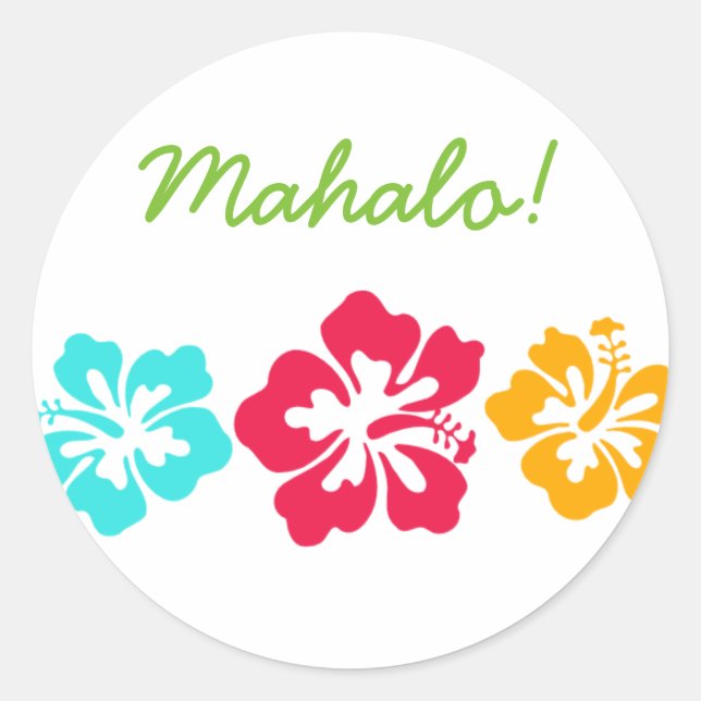Sticker Rond Mahalo (Devant)
