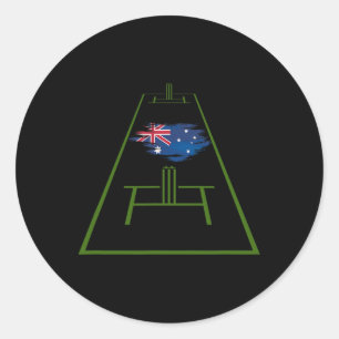 Sticker Rond Maillot de cricket australien jaune Cricket Austra