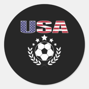 Sticker Rond Maillot de fans de football d'Amérique fière - Dra