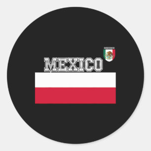 Sticker Rond Maillot de foot mexicain vert drapeau Kits Footbyl