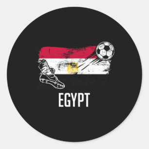 Sticker Rond Maillot du drapeau égyptien Équipe de football égy