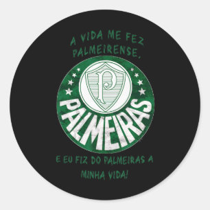 Sticker Rond Maillot Palmeiras Brésil Football