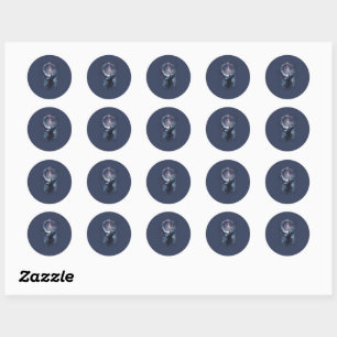 Sticker Rond Main Cosmique Fantastique Sombre