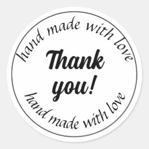 Sticker Rond main faite avec amour
