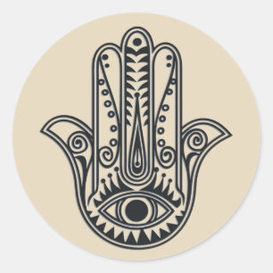 Sticker Rond Main Hamsa
