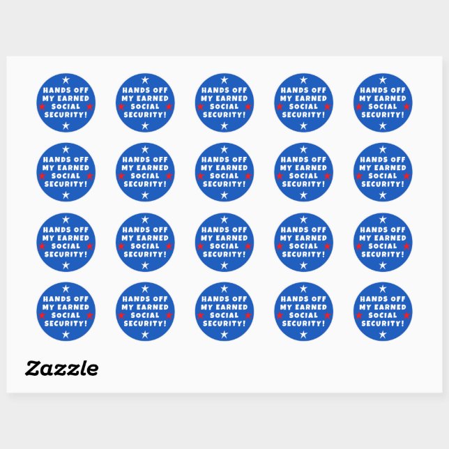 Sticker Rond Mains de ma sécurité sociale (Feuille)