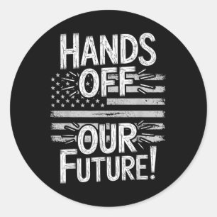 Sticker Rond Mains De Notre Futur Pro Democracy Anti Oliga