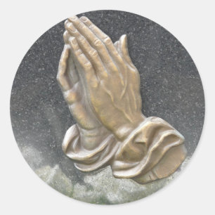 STICKER ROND MAINS DE PRIÈRE
