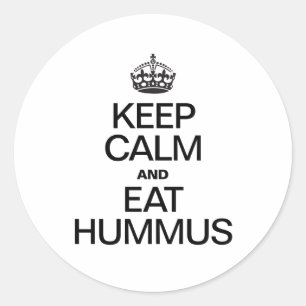 STICKER ROND MAINTENEZ CALME ET MANGEZ LE HOUMOUS