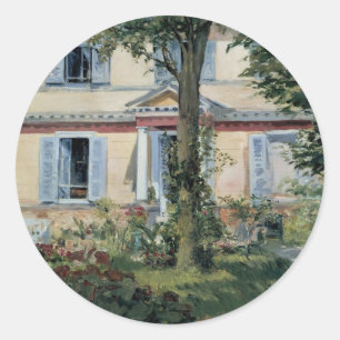 Sticker Rond Maison à Rueil d'Edouard Manet, Beaux-Arts Anciens
