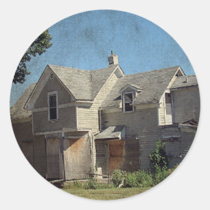 Sticker Rond Maison abandonnée