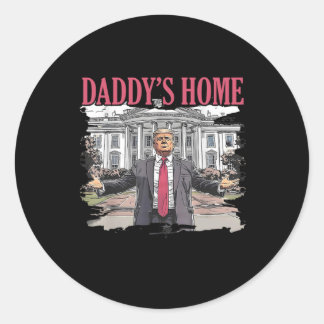 Sticker Rond Maison-Blanche Trump Daddys 2024 4