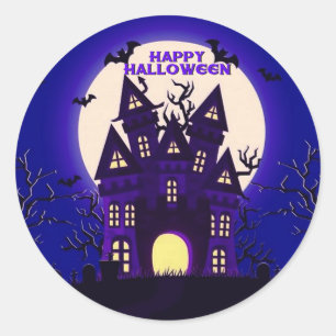Sticker Rond Maison de Lune Hantée