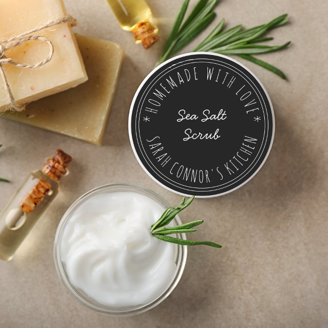 Sticker Rond Maison faite avec amour Sea Salt Scrub Spa (Créateur téléchargé)