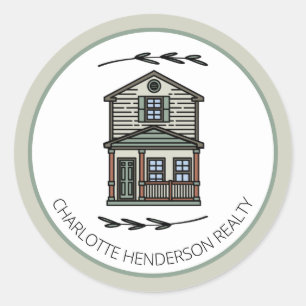 Sticker Rond Maison personnalisée