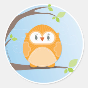 Sticker Rond MAISON SWEET HOME :: Chouette dans un arbre 4
