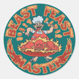 Sticker Rond Maître de festin de bête