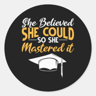 Sticker Rond Maîtrise Il Maîtrise Maîtrise Maîtrise Elle M