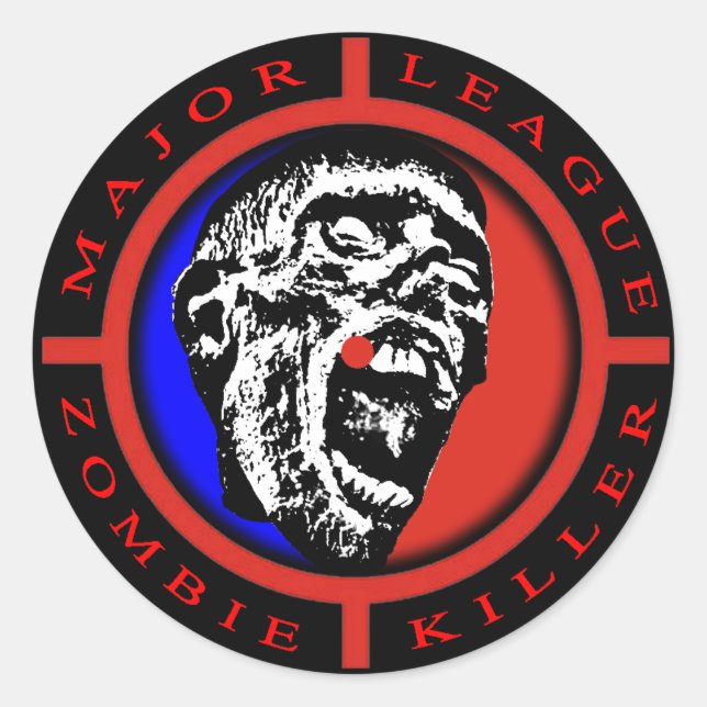 Sticker Rond Major League Zombie Killer (Devant)