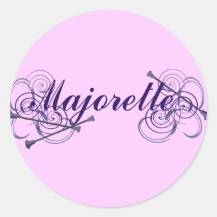Sticker Rond Majorette