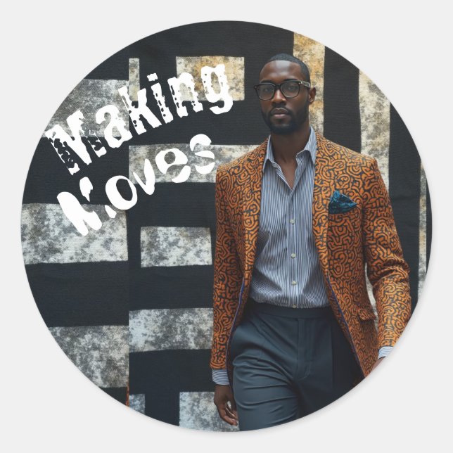Sticker Rond Making Moves (Devant)