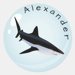 Sticker Rond Mako Shark dans une bulle Personnaliser