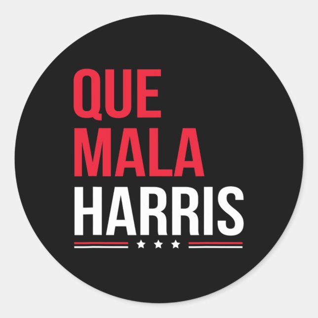 Sticker Rond Mala Harris Anti Kamala Harris Joe Biden Border Pr (Devant)