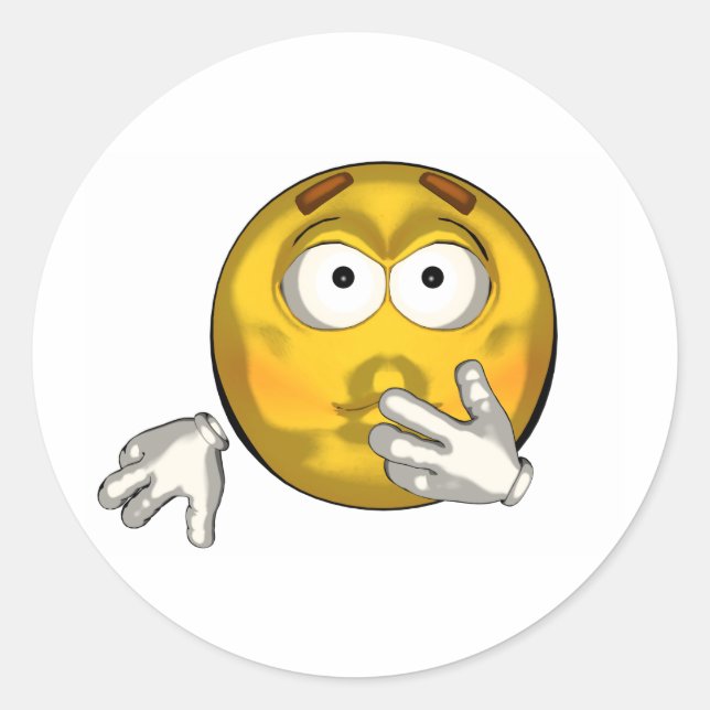 Sticker Rond Malade - toon (Devant)