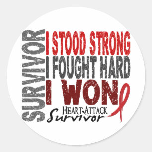 Sticker Rond Maladie cardiaque du survivant 4 de crise