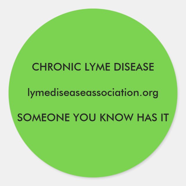 Sticker Rond Maladie chronique de Lyme (Devant)