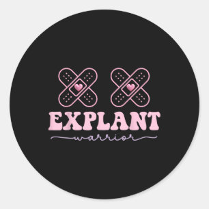 Sticker Rond Maladie des implants mammaires de l'Explante Sensi