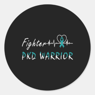 Sticker Rond Maladie du rein polykystique Pkd Guerrier Souffle