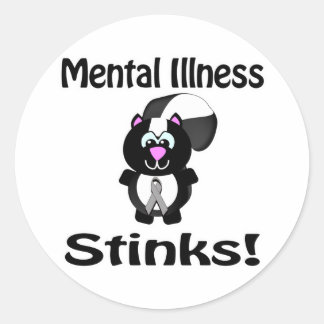 Sticker Rond Maladie mentale puent Conception de sensibilisatio