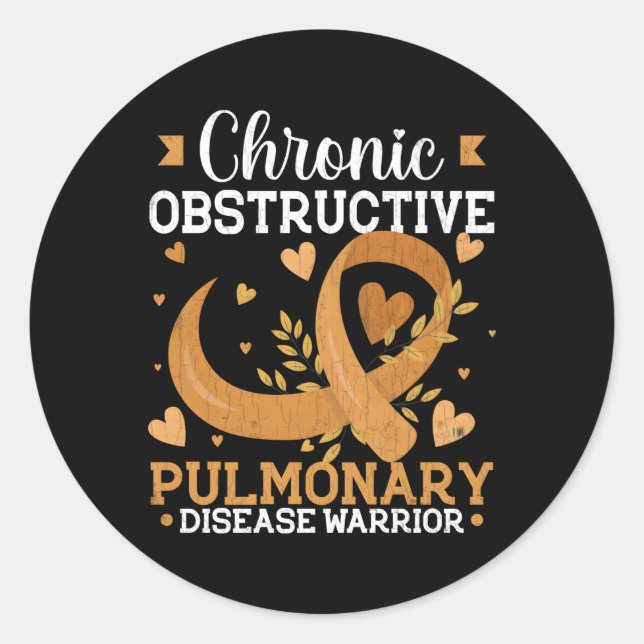 Sticker Rond Maladie pulmonaire obstructive chronique Copd guer (Devant)