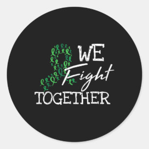 Sticker Rond Maladie Ruban vert Famille Cadeaux de sensibilisat