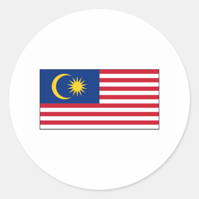 Sticker Rond Malaisie FLAG International (Devant)