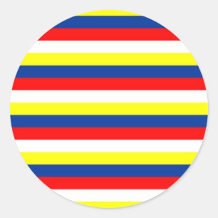 Sticker Rond Malaisie Philippines Venezuela drapeau rayures