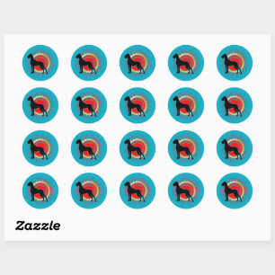 Sticker Rond mâle Danois