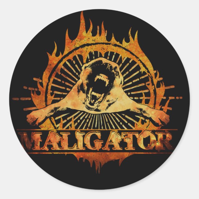 Sticker Rond Malinois - Berger belge -Mechelaar -Maligator (Devant)