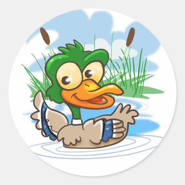 Sticker Rond Mallard Duck (Devant)