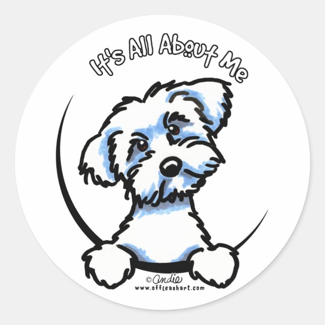 Sticker Rond Maltais C'Est Tout Pour Moi (Devant)