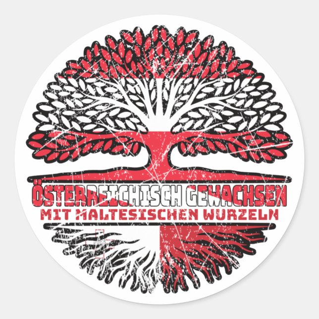 Sticker Rond Malte Maltais Autriche Arbre (Devant)