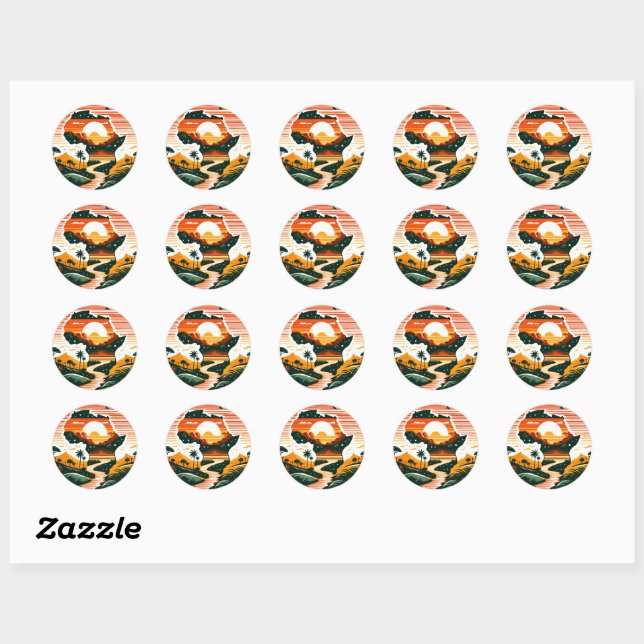 Sticker Rond Mama Africa (Feuille)