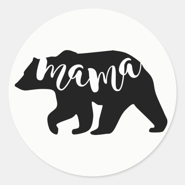 Sticker Rond Mama Bear (Devant)
