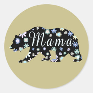 Sticker Rond Mama Bear