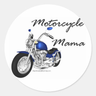 Sticker Rond Mama moto